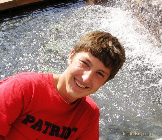 My son Mark in downtown Salt Lake City, June 2008.