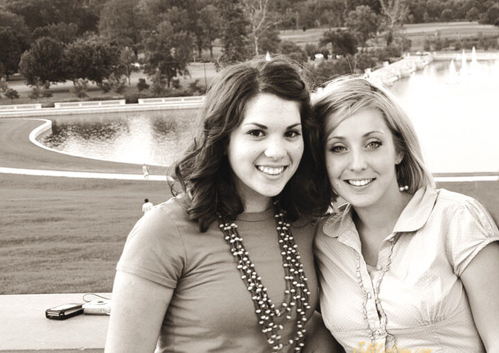 Two friends of mine at a large park in St. Louis, Missouri, June 2010.