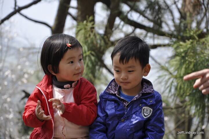 Two little friends on Moganshan mountain, southern China.