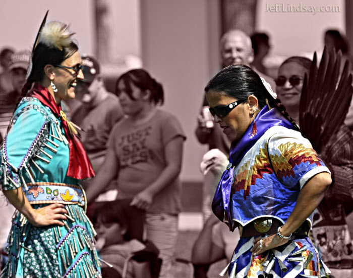 Oneida women dancers at a performance in Green Bay's Bay Beach Park, 2009.