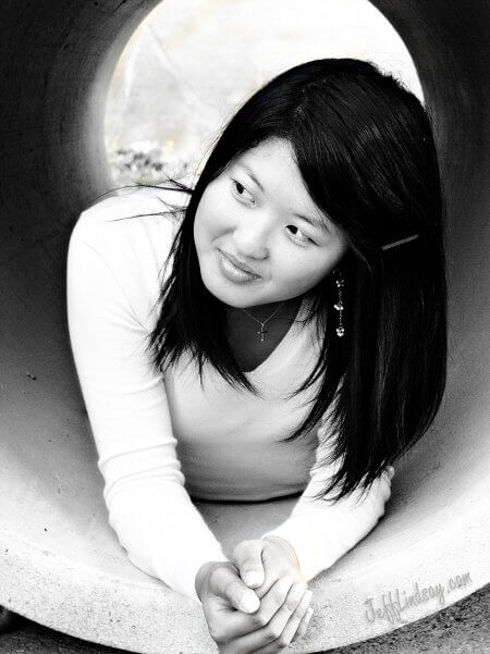 Same friend. Photo in a cement pipe, Aug. 2007.