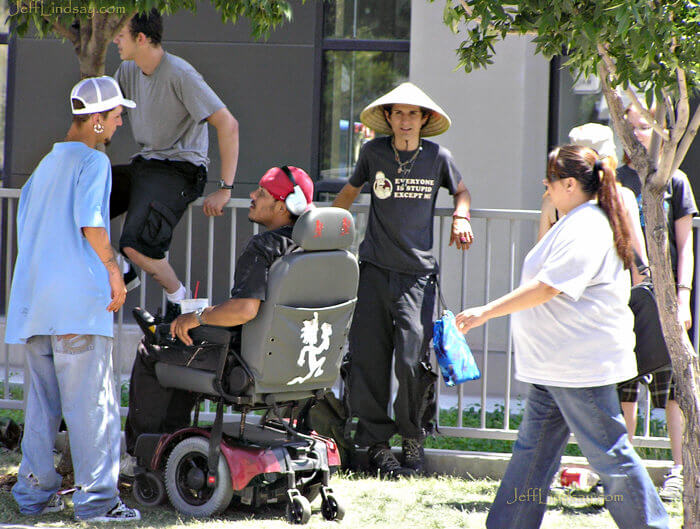 Street scene in downtown Salt Lake City, near the public library. June 2008.