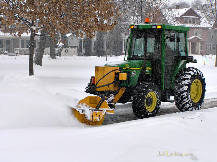 Snow removal at City Park, Feb. 14, 2008