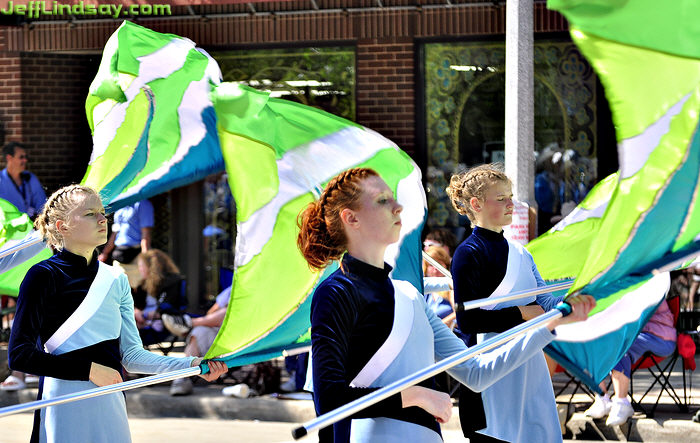 Flag girls.