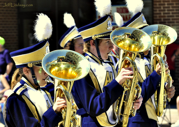 Brass from Appleton North High School's Marching Band.