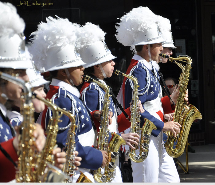 My son, Mark Lindsay, and some others in the band from Appleton East High School.